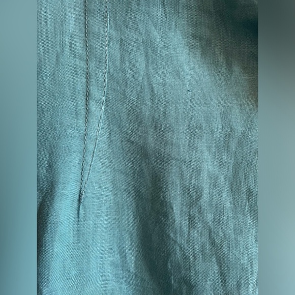 NWT Talbots 100 % Linen Blue Belted Dress size 8P - Picture 6 of 11
